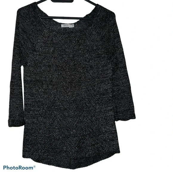 Reitmans metallic charcoal long sleeve  sweater blouse Sz SP - Picture 1 of 12
